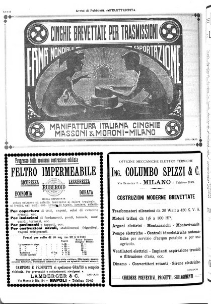 L'elettricista rivista mensile di elettrotecnica