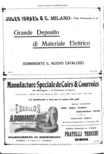 L'elettricista rivista mensile di elettrotecnica