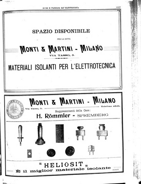 L'elettricista rivista mensile di elettrotecnica