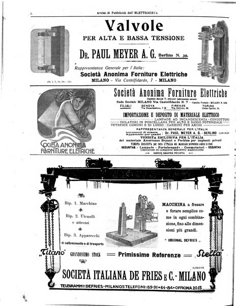 L'elettricista rivista mensile di elettrotecnica