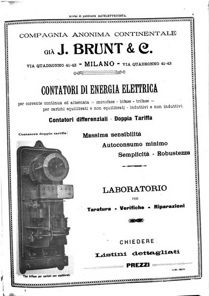 L'elettricista rivista mensile di elettrotecnica