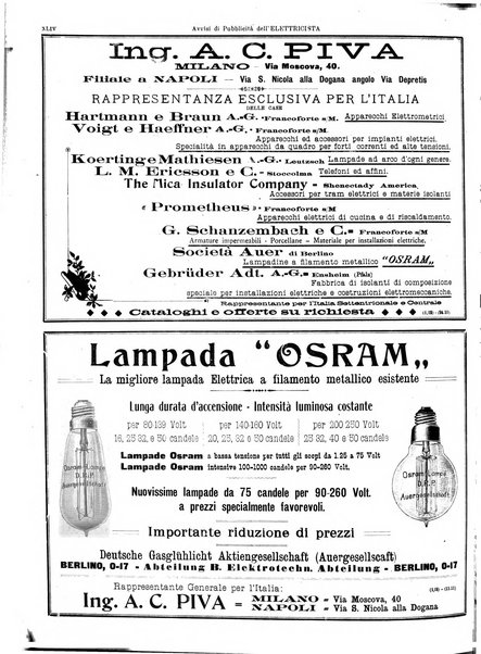 L'elettricista rivista mensile di elettrotecnica