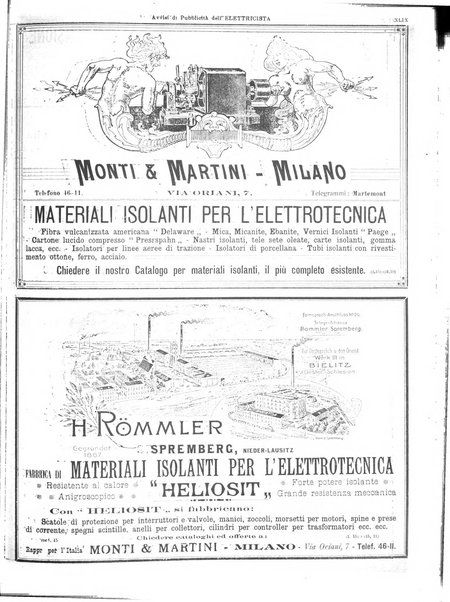 L'elettricista rivista mensile di elettrotecnica