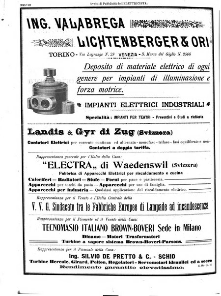 L'elettricista rivista mensile di elettrotecnica