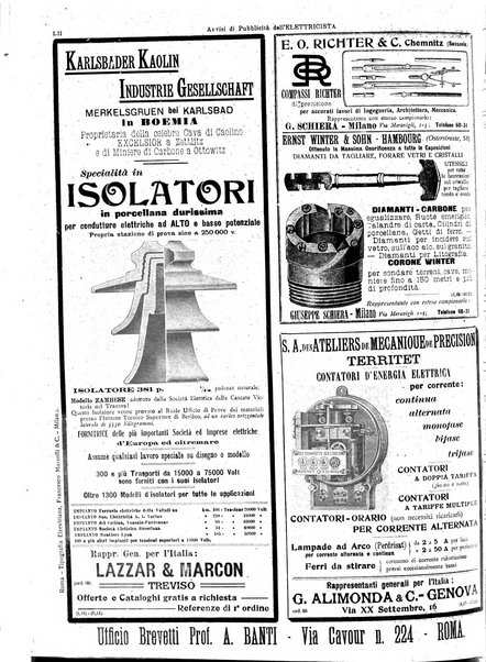 L'elettricista rivista mensile di elettrotecnica