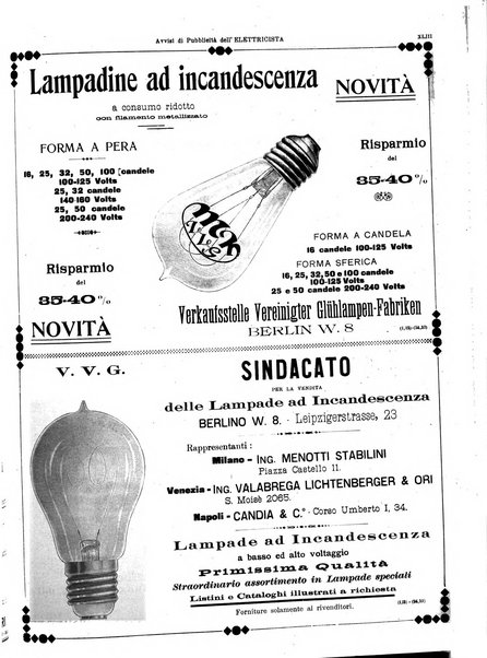 L'elettricista rivista mensile di elettrotecnica