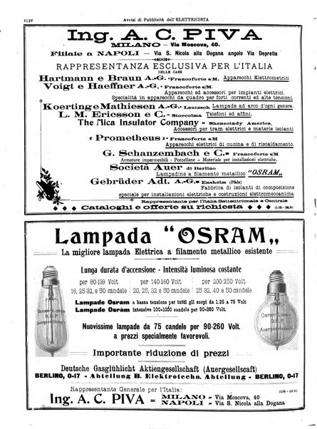 L'elettricista rivista mensile di elettrotecnica