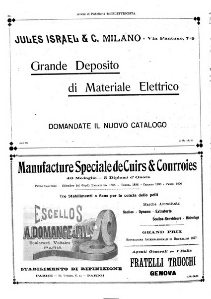 L'elettricista rivista mensile di elettrotecnica