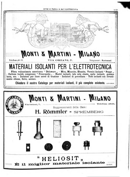 L'elettricista rivista mensile di elettrotecnica