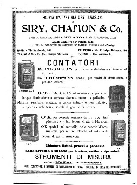 L'elettricista rivista mensile di elettrotecnica