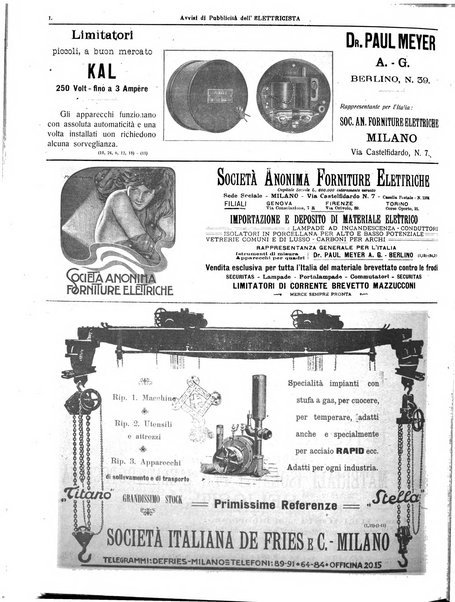 L'elettricista rivista mensile di elettrotecnica