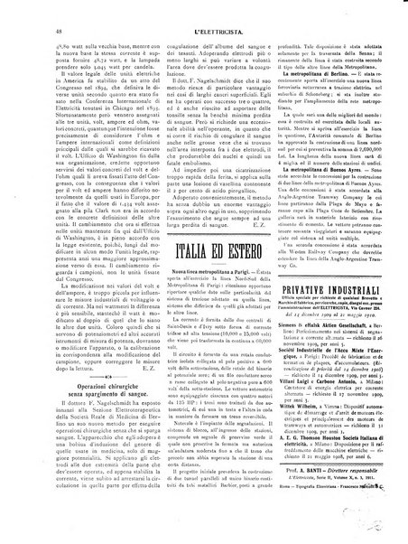 L'elettricista rivista mensile di elettrotecnica