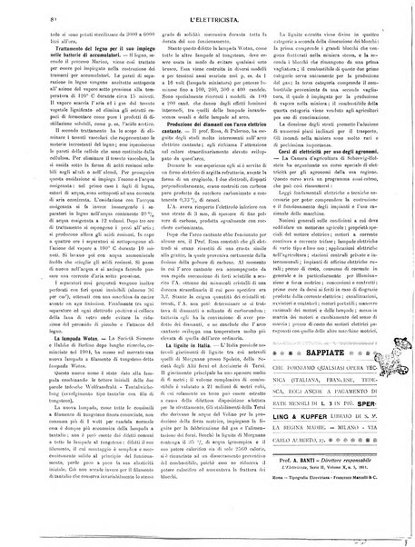 L'elettricista rivista mensile di elettrotecnica