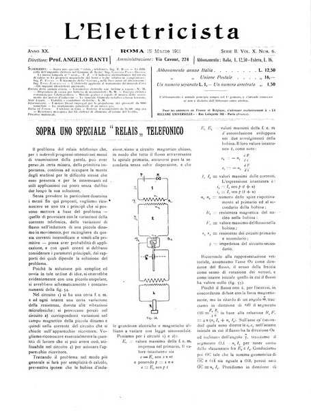 L'elettricista rivista mensile di elettrotecnica