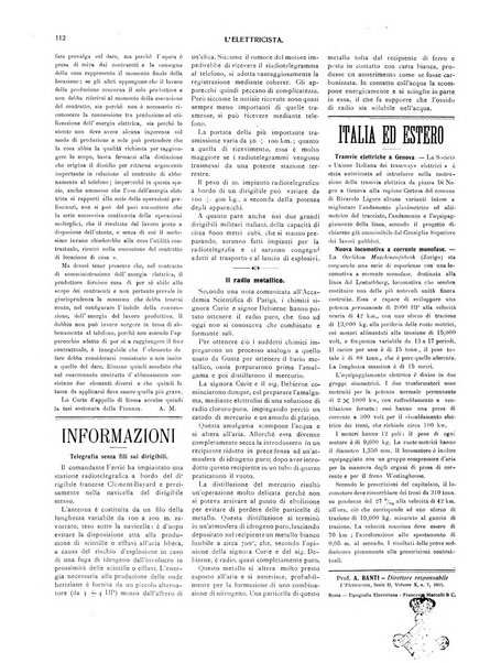 L'elettricista rivista mensile di elettrotecnica