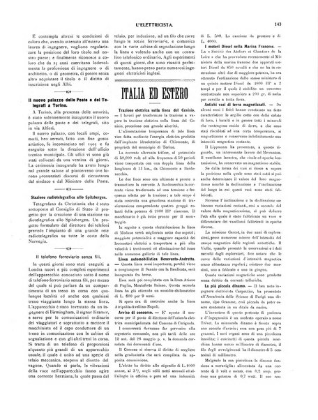 L'elettricista rivista mensile di elettrotecnica