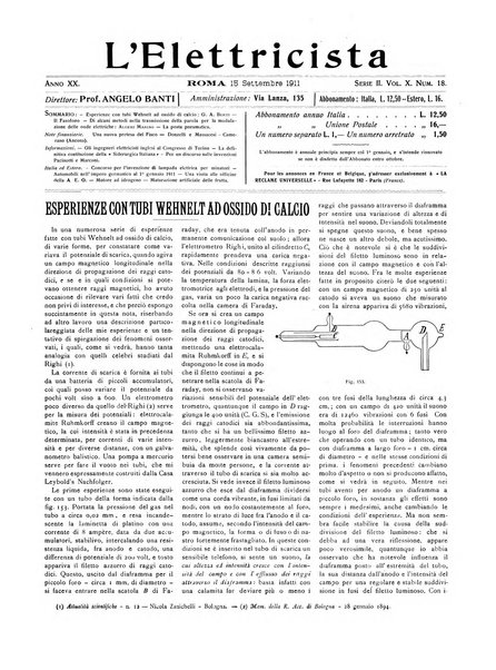 L'elettricista rivista mensile di elettrotecnica