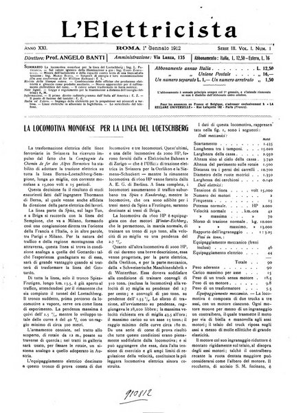 L'elettricista rivista mensile di elettrotecnica