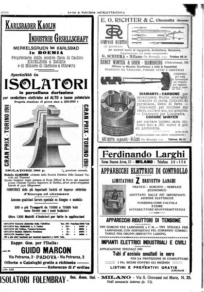 L'elettricista rivista mensile di elettrotecnica