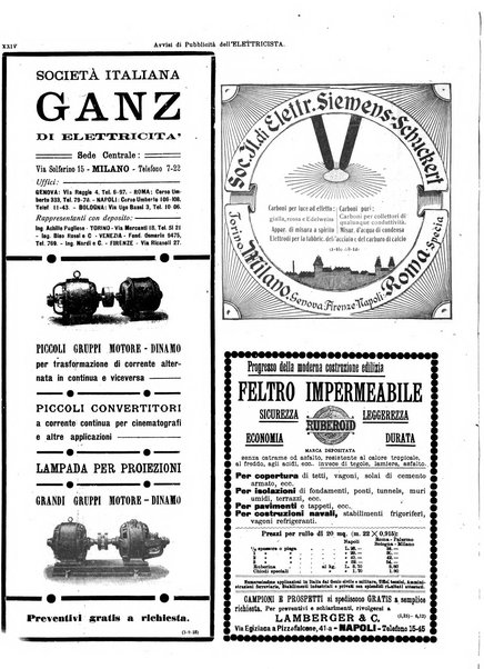 L'elettricista rivista mensile di elettrotecnica