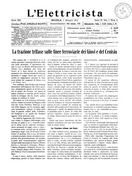 L'elettricista rivista mensile di elettrotecnica