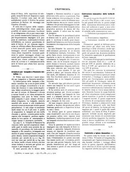 L'elettricista rivista mensile di elettrotecnica