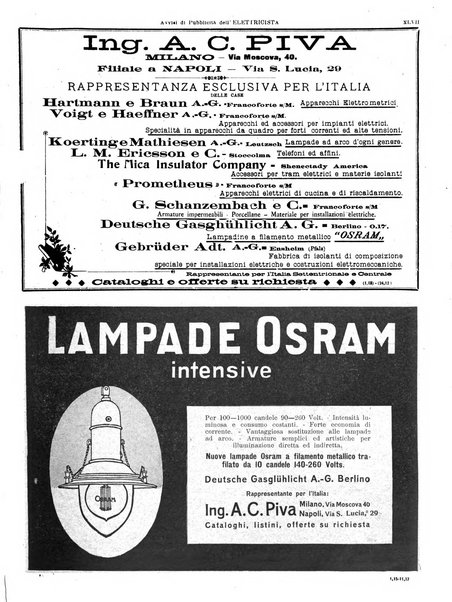 L'elettricista rivista mensile di elettrotecnica