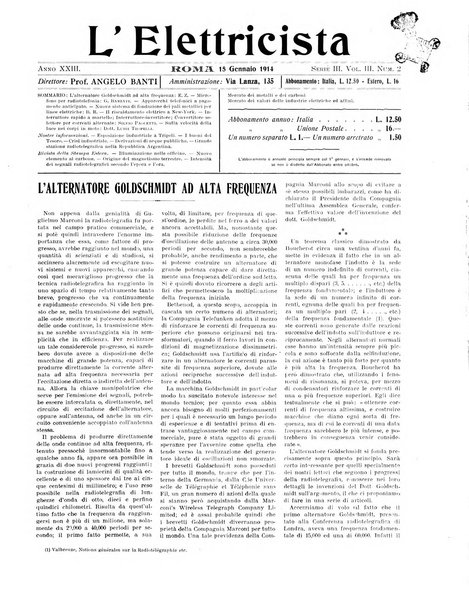 L'elettricista rivista mensile di elettrotecnica