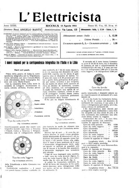 L'elettricista rivista mensile di elettrotecnica