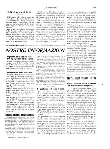 L'elettricista rivista mensile di elettrotecnica