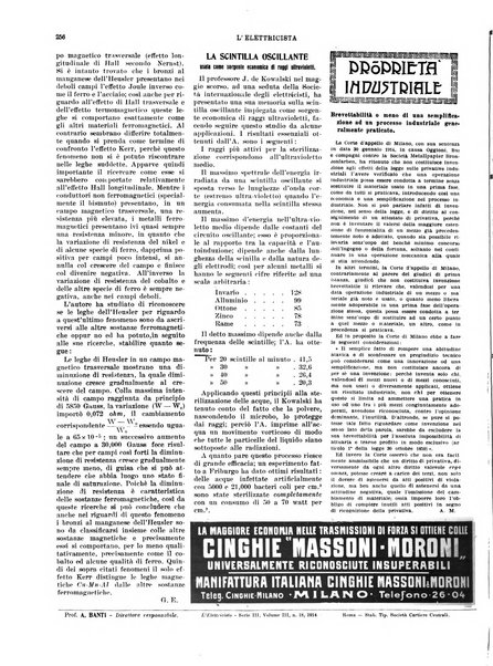 L'elettricista rivista mensile di elettrotecnica