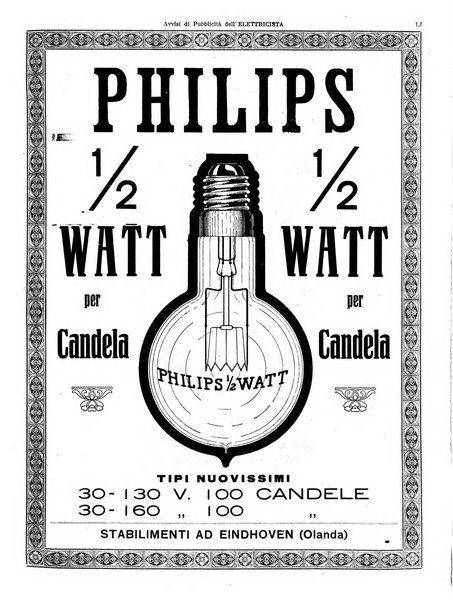 L'elettricista rivista mensile di elettrotecnica