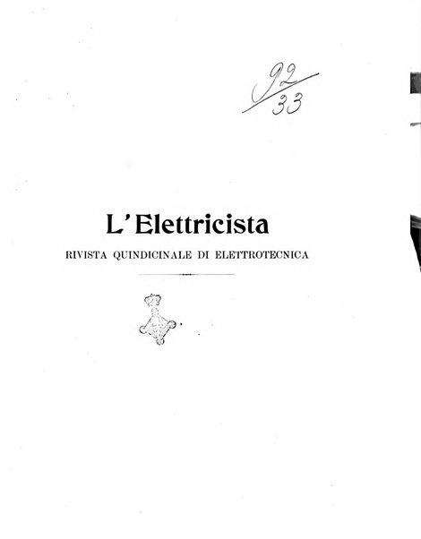 L'elettricista rivista mensile di elettrotecnica