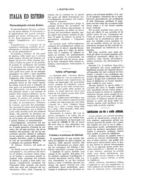 L'elettricista rivista mensile di elettrotecnica