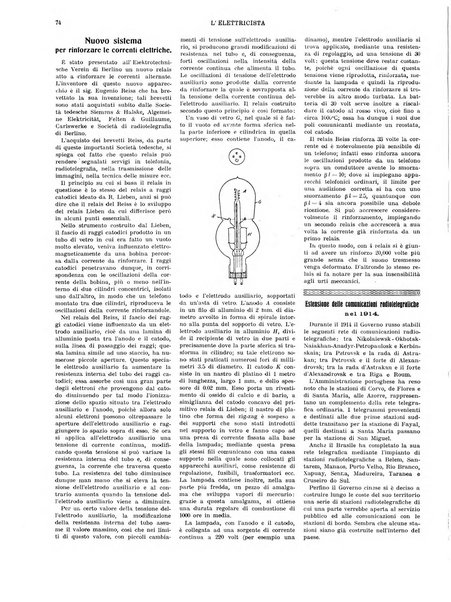 L'elettricista rivista mensile di elettrotecnica