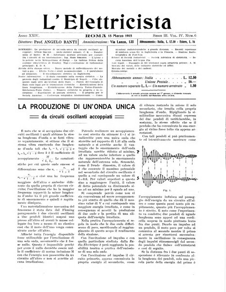 L'elettricista rivista mensile di elettrotecnica