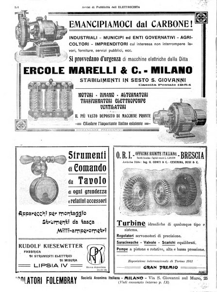 L'elettricista rivista mensile di elettrotecnica