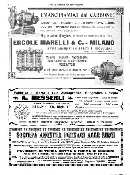 L'elettricista rivista mensile di elettrotecnica