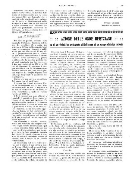 L'elettricista rivista mensile di elettrotecnica