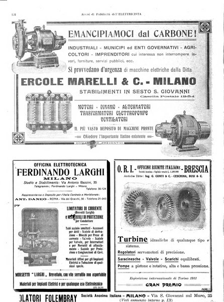 L'elettricista rivista mensile di elettrotecnica