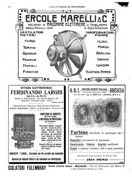 L'elettricista rivista mensile di elettrotecnica