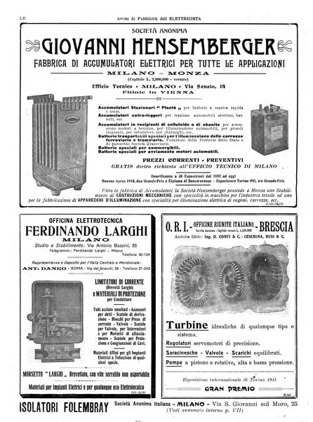 L'elettricista rivista mensile di elettrotecnica