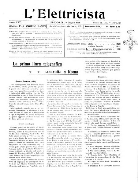 L'elettricista rivista mensile di elettrotecnica