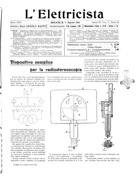 L'elettricista rivista mensile di elettrotecnica