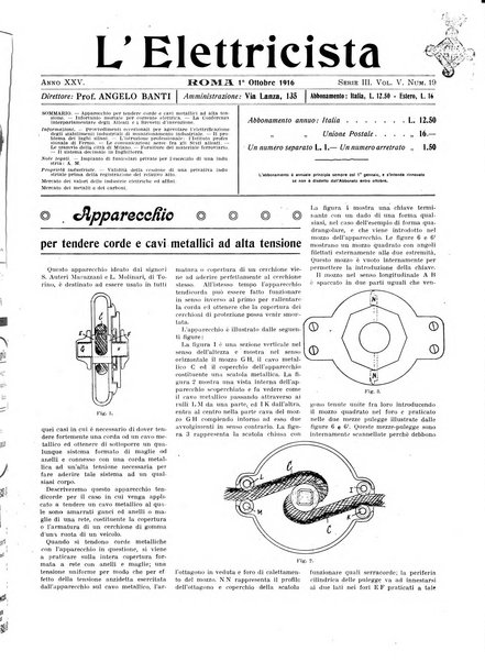 L'elettricista rivista mensile di elettrotecnica