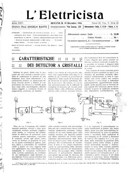 L'elettricista rivista mensile di elettrotecnica