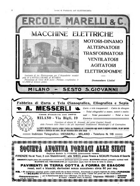 L'elettricista rivista mensile di elettrotecnica