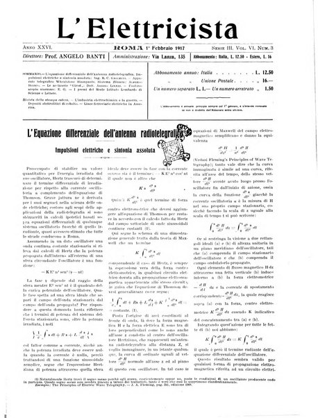 L'elettricista rivista mensile di elettrotecnica