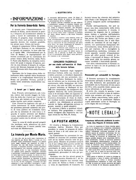 L'elettricista rivista mensile di elettrotecnica