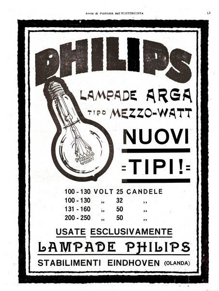 L'elettricista rivista mensile di elettrotecnica